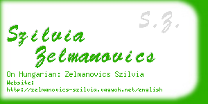 szilvia zelmanovics business card